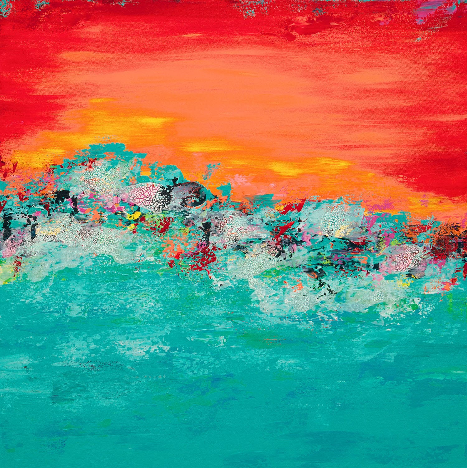 Tropical Paradise 3 30x30 Inches Hilary Winfield Fine Art