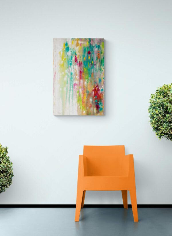 Saltwater 2 - 24x36 Inches - Contemporary chair and topiary plants scaled 1