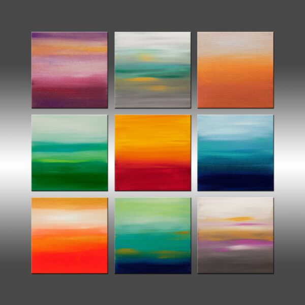 Sunrise Series Collection 11 - 24x24 Inches - Low Res Gray Background