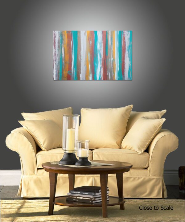 Turquoise & Metal - 24x36 Inches - View in a Room 2 14