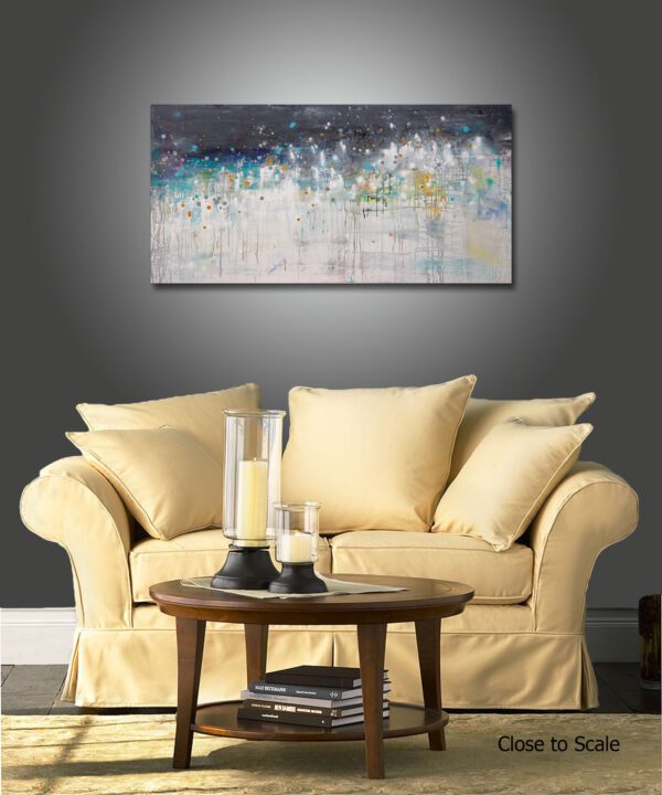 Electrical Charge 15 - 24x48 Inch Original Painting - View in a Room copy 4
