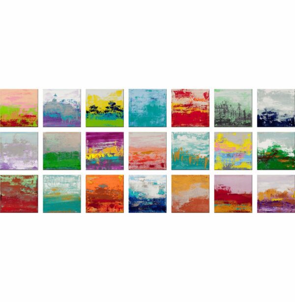 Views of Nature Series Collection 1 - 18x42 Inches - White Square Low Res