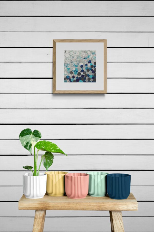 Infinity 5 - 8x8 Inch Original Painting - Plant and colorful pots scaled