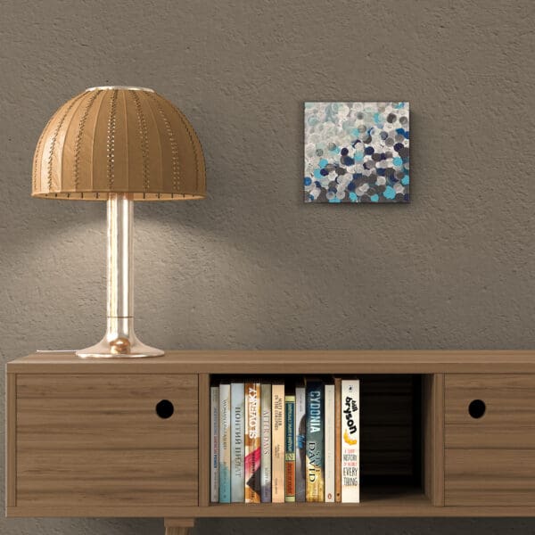 Infinity 7 - 8x8 Inch Original Painting - Fancy lamp sitting on cabinet 1 copy scaled